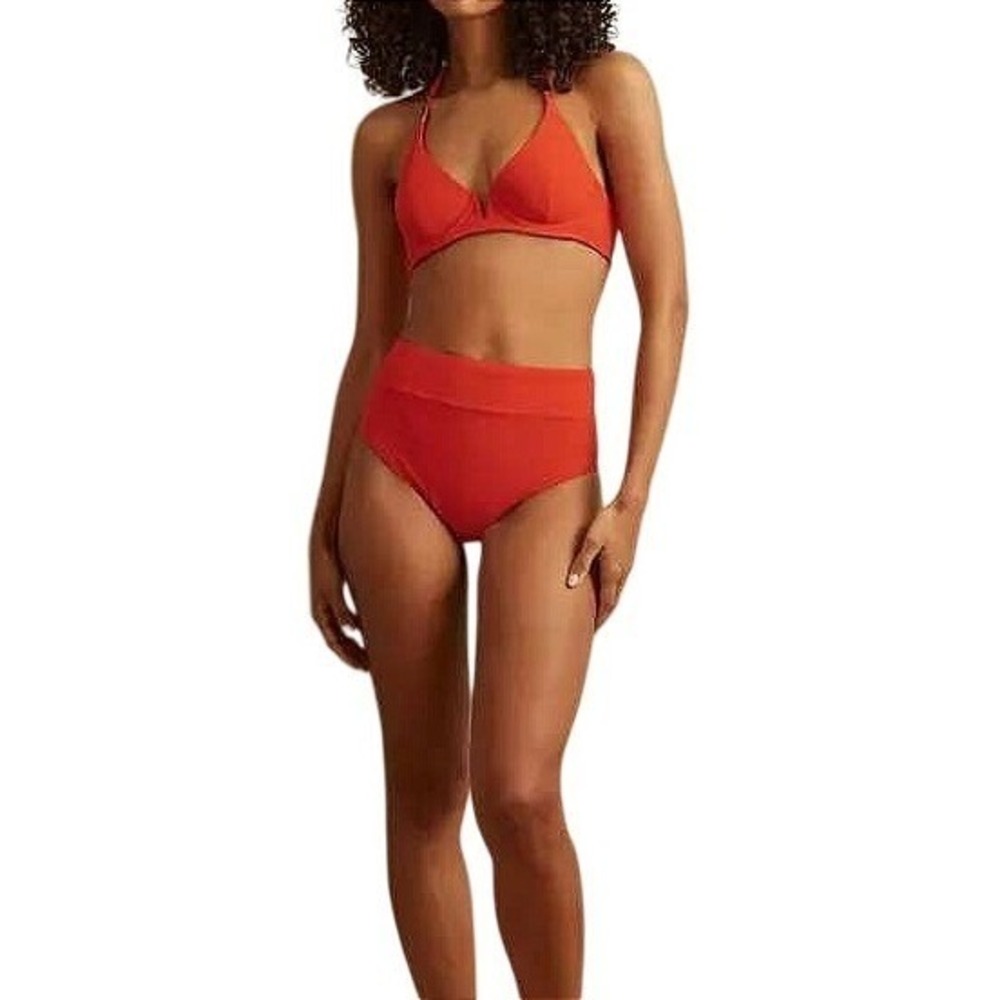REISS Aubrey Annie Bikini Set Womens 4 6 Red Underwire High Rise NWT Patriotic